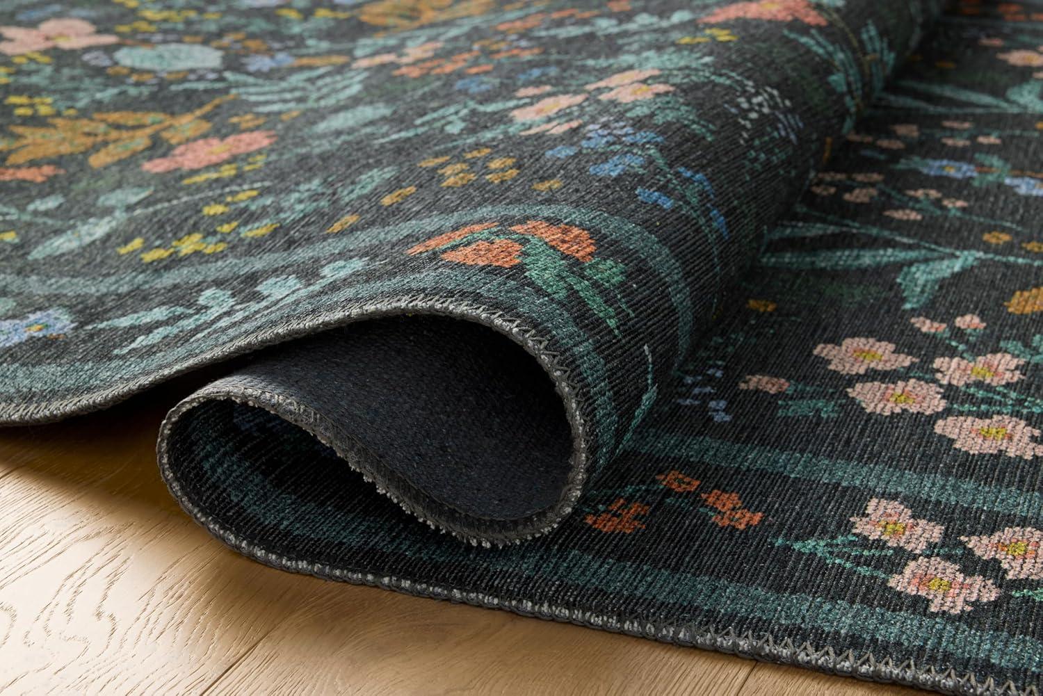 image:imageLoloi Rifle Paper Co Wildwood Collection WWLD02 Navy 26 x 76 Runner RugCharcoal