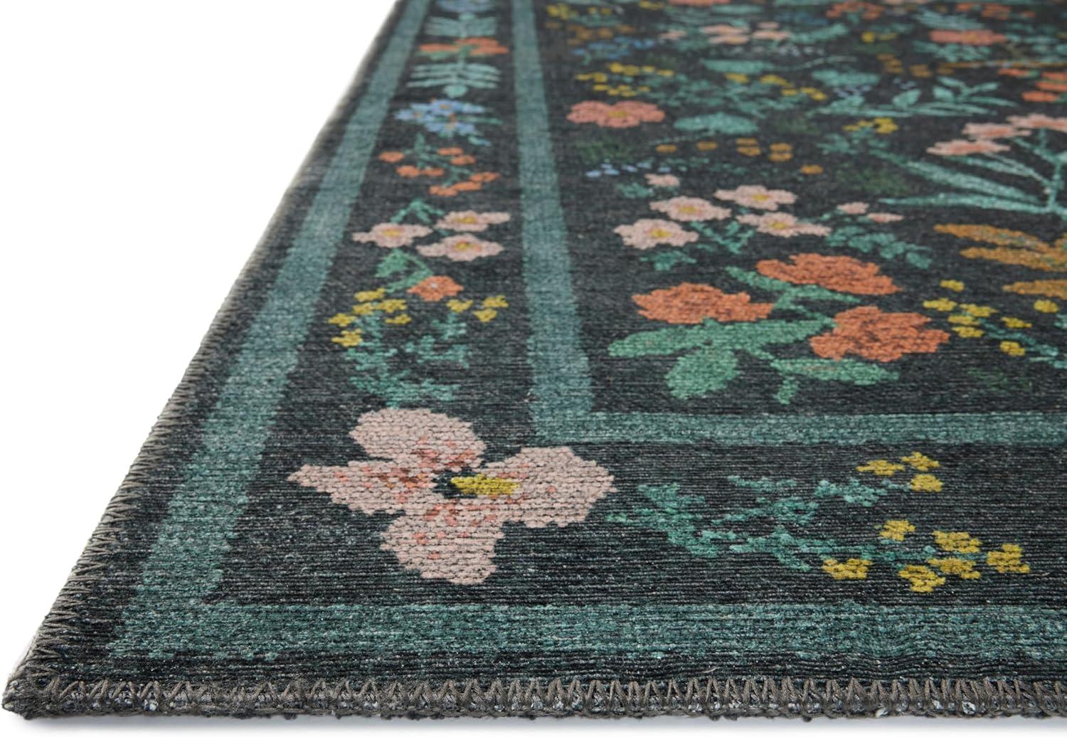 image:imageLoloi Rifle Paper Co Wildwood Collection WWLD02 Navy 26 x 76 Runner RugCharcoal