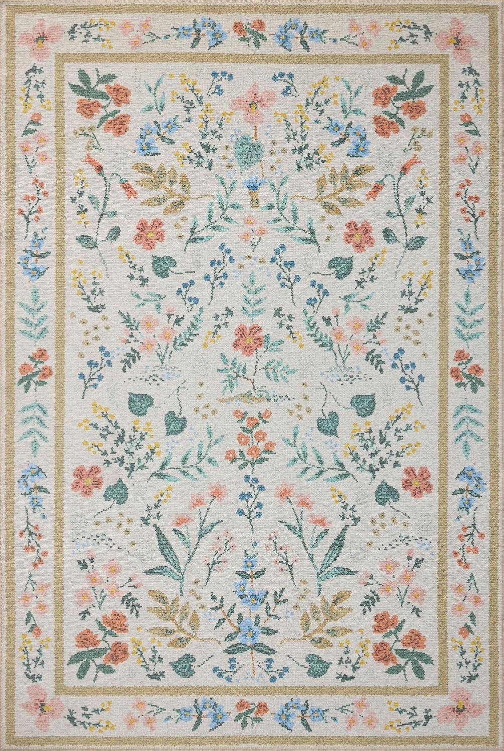 image:imageLoloi Rifle Paper Co Wildwood Collection WWLD02 Navy 26 x 76 Runner RugCream
