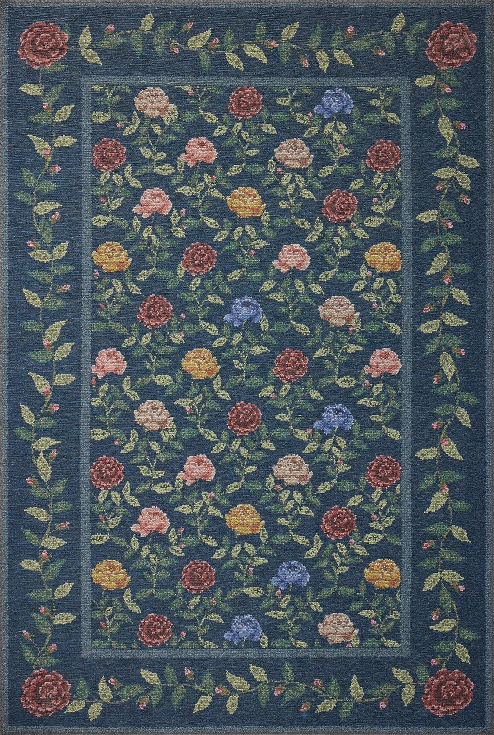 image:imageLoloi Rifle Paper Co Wildwood Collection WWLD02 Navy 26 x 76 Runner RugNavy