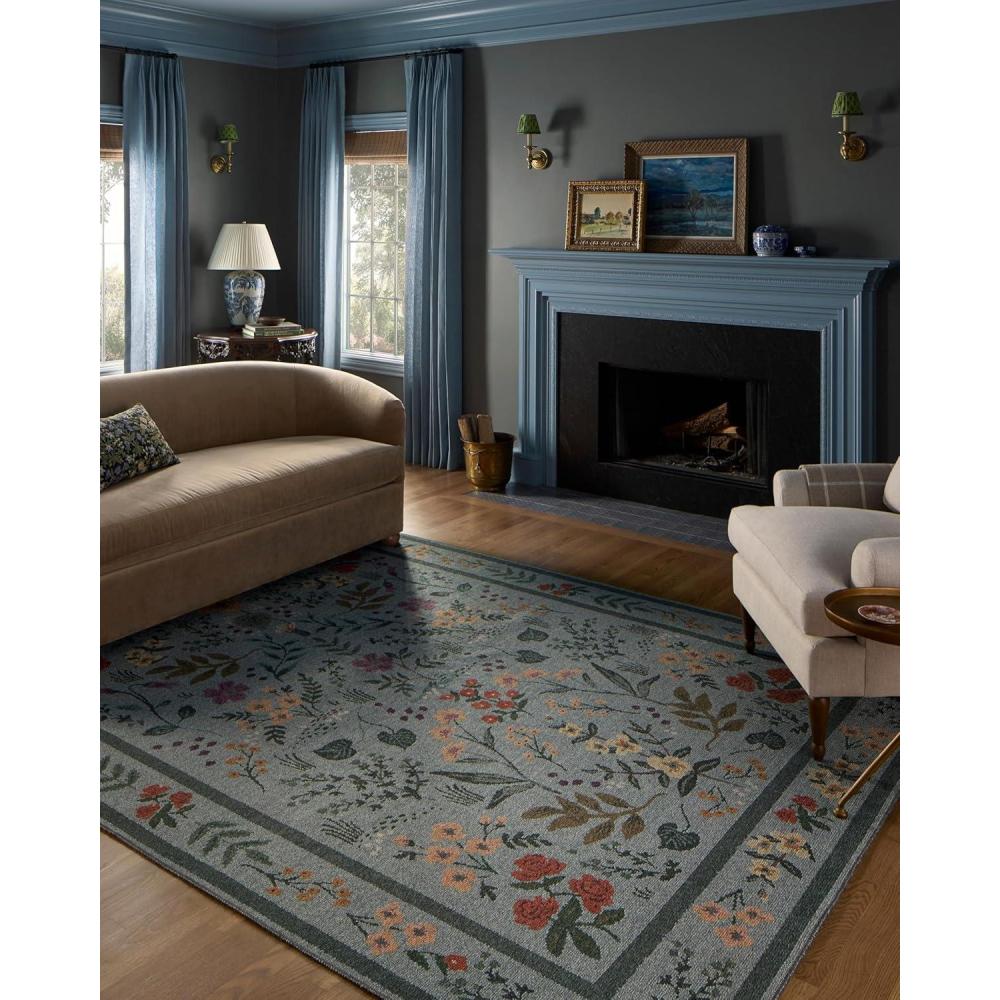 image:imageLoloi Rifle Paper Co Wildwood Collection WWLD02 Navy 26 x 76 Runner RugSage