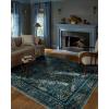 image:imageLoloi Rifle Paper Co Canopy Collection CNP05 Teal 23 x 39 Accent Rug