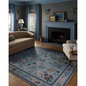 Loloi Rifle Paper Co. Wildwood Collection WWLD-02 Navy 2′-6″ x 7′-6″ Runner Rug(Blue)