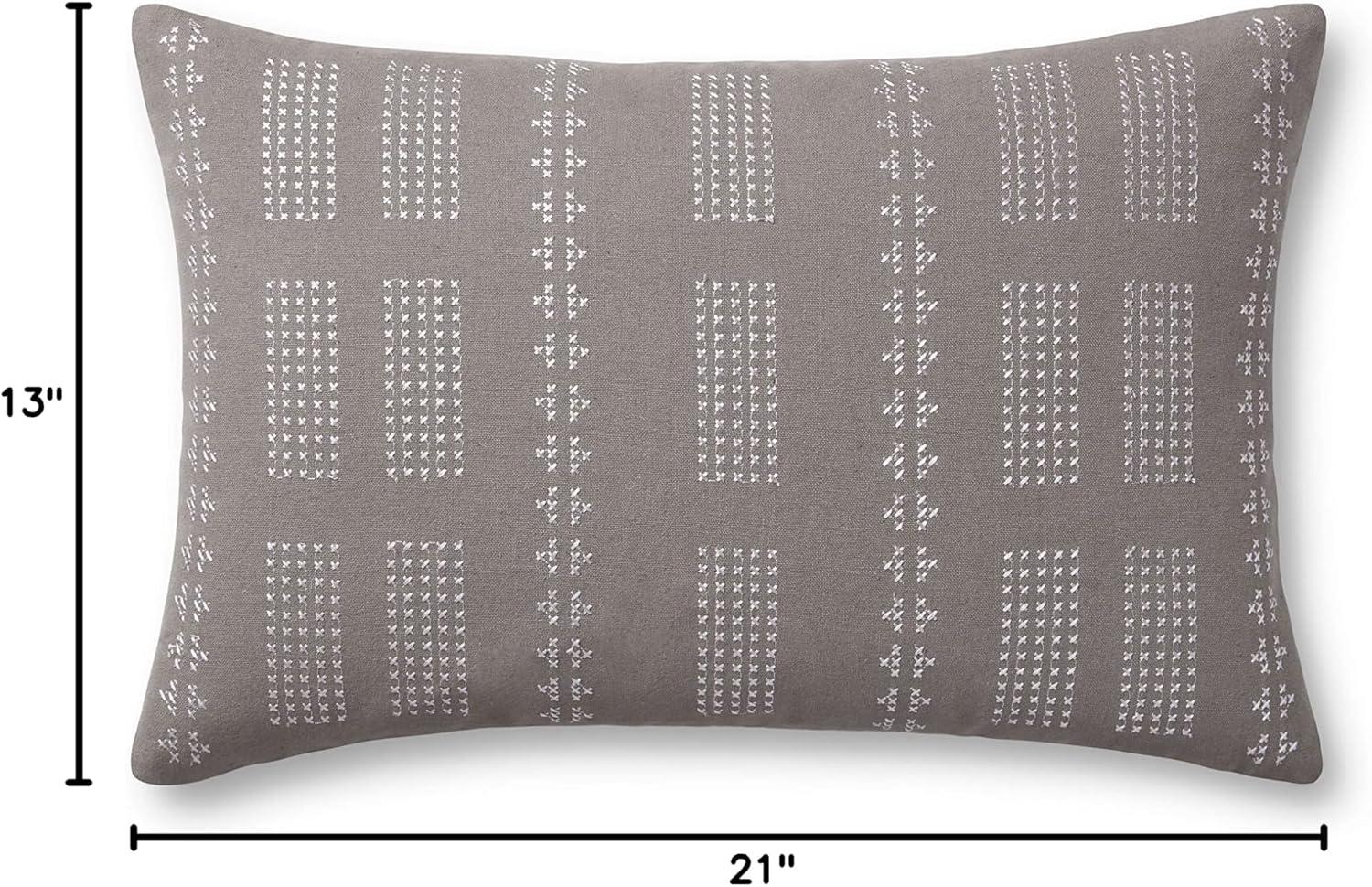 image:imageLoloi Jean Stoffer x William Collection PJS0007 Grey 13 x 21 Cover Only PillowGrey