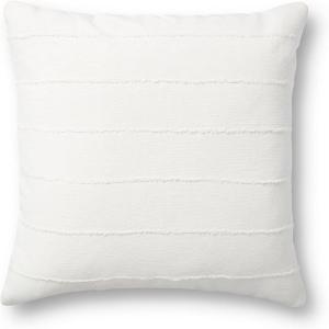 Loloi Jean Stoffer x Julia Collection PJS0013 Ivory 18” x 18” Cover w/Poly Pillow(Ivory)
