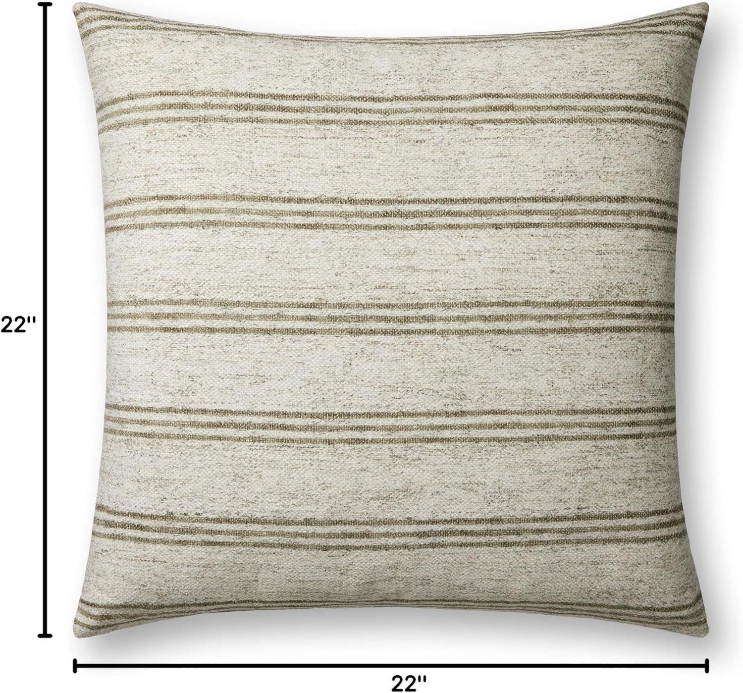 image:imageLoloi Amber Lewis x Zephyr Collection PAL0040 IvoryOlive 22 x 22 Cover wDown Pillow