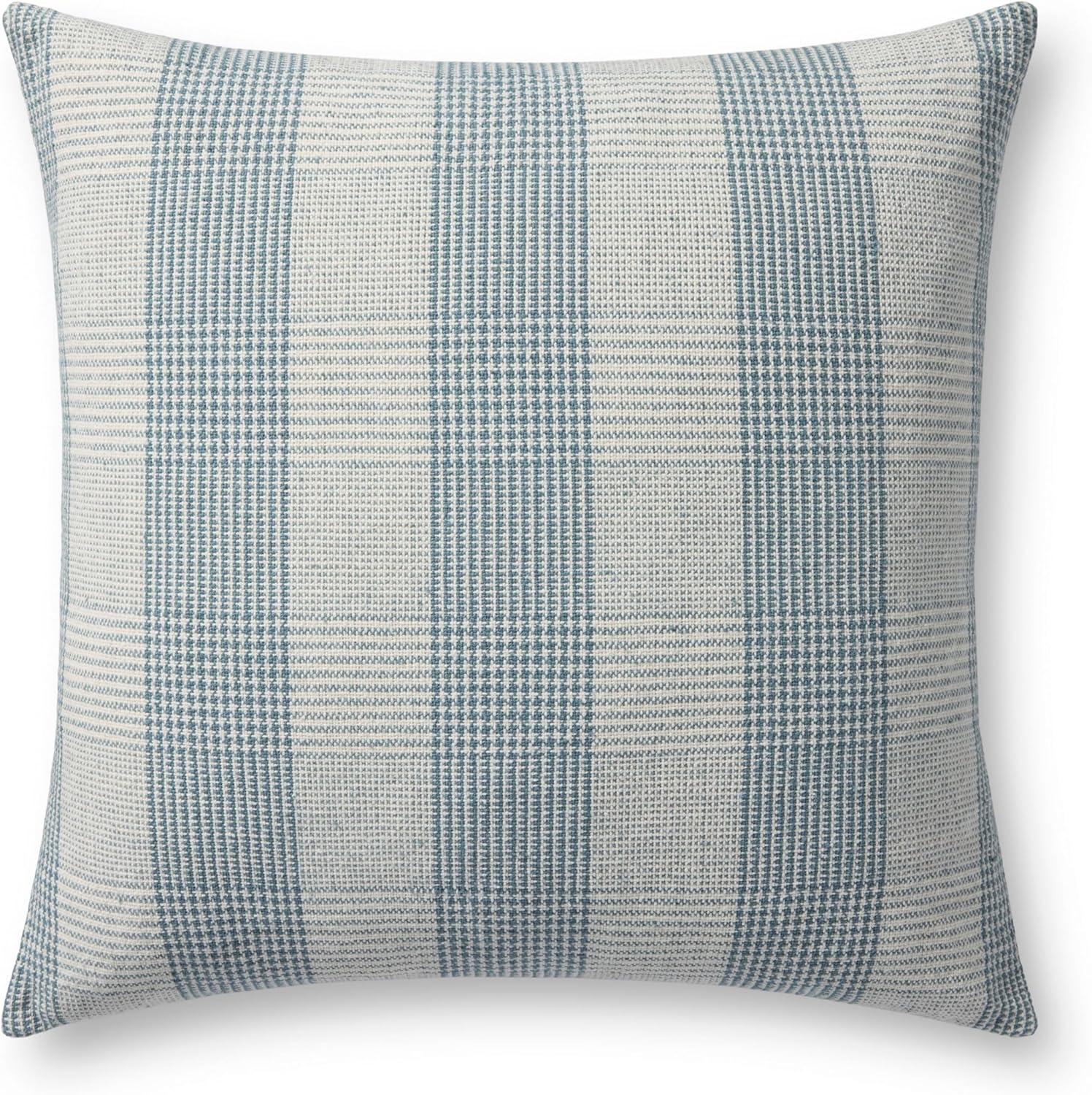 image:imageLoloi Chris Loves Julia Auggie Collection PCJ0021 BlueWhite 22 x 22 Cover wPoly PillowBlue White