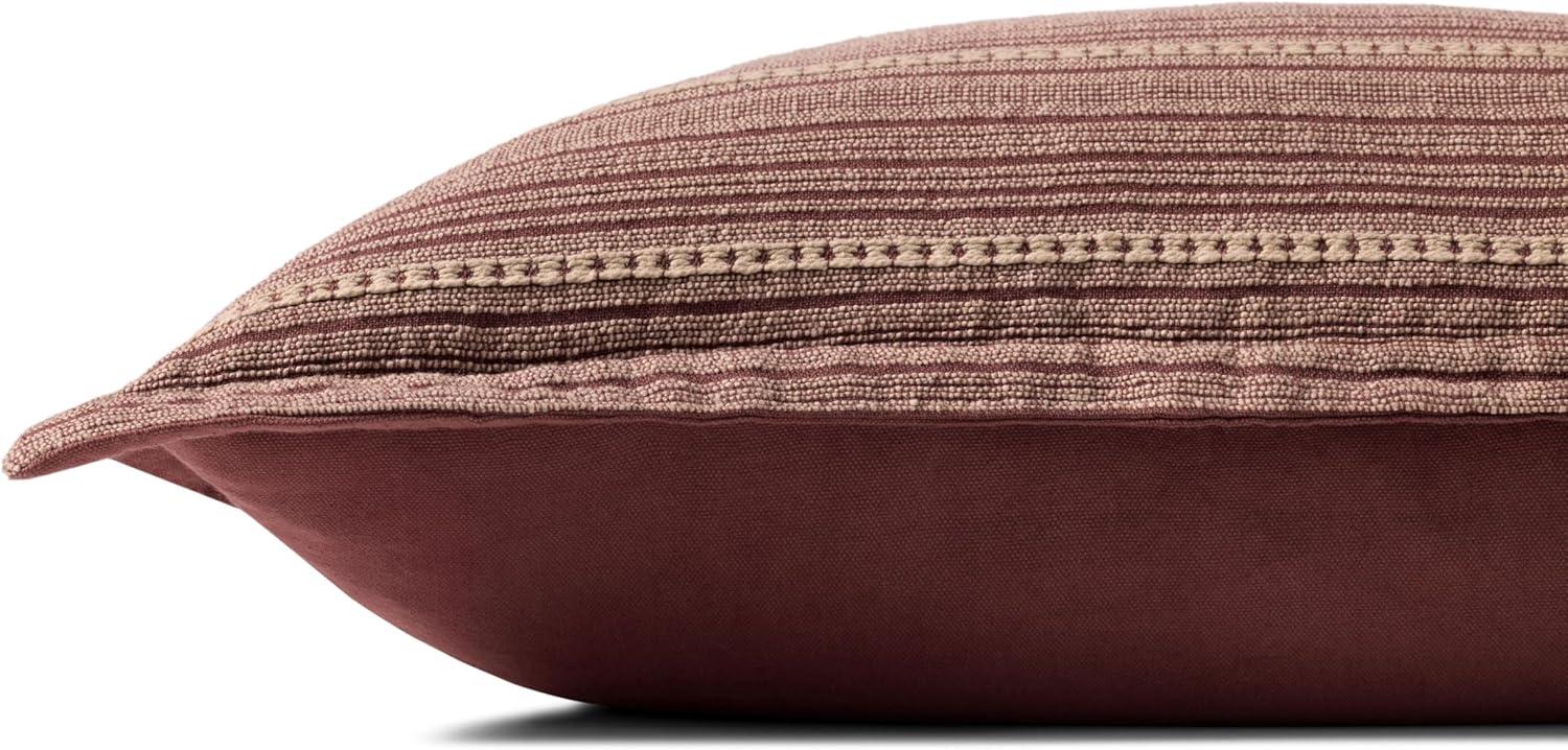 image:imageLoloi Chris Loves Julia Howie Collection PCJ0023 Natural 18 x 18 Cover wDown PillowWine Natural