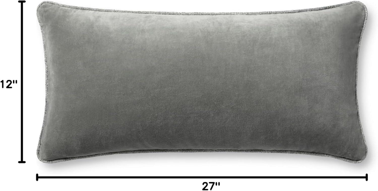 image:imageLoloi Chris Loves Julia Liza Collection PCJ0020 Grey 12 x 27 Cover wDown Pillow