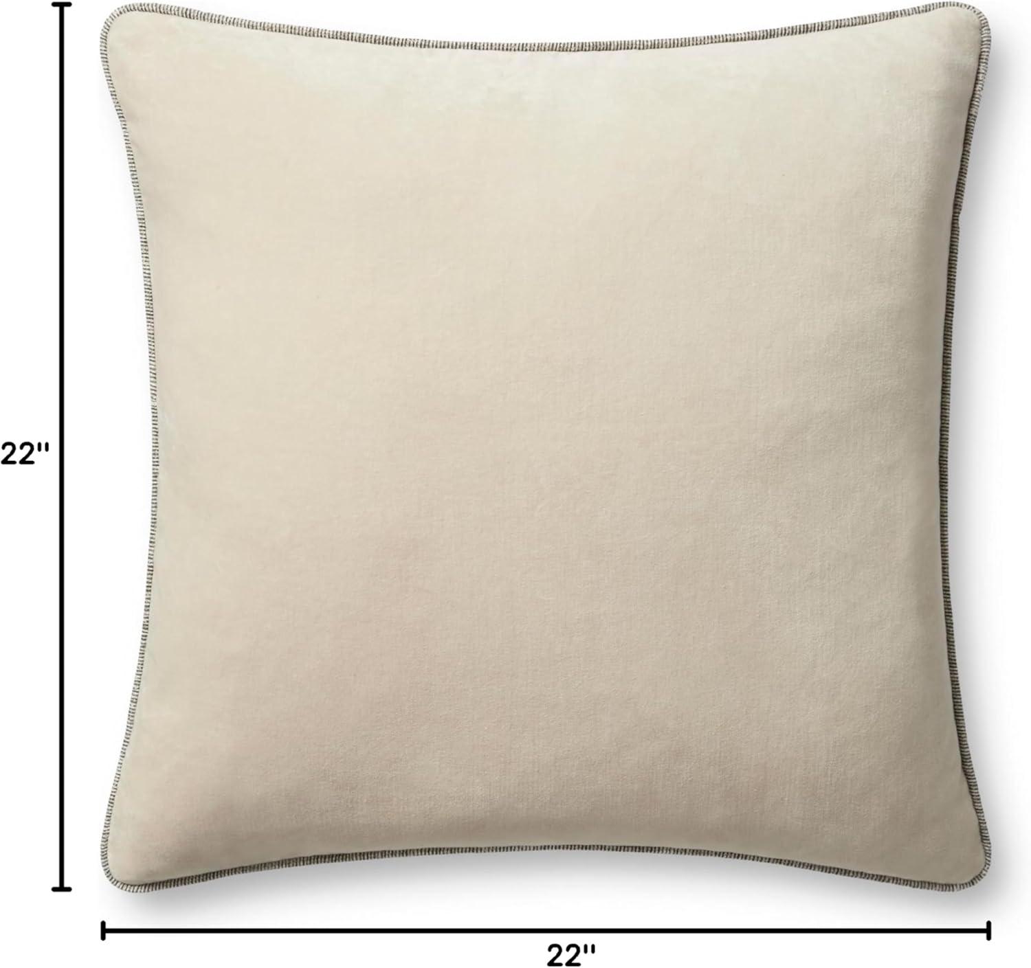 image:imageLoloi Chris Loves Julia Liza Collection PCJ0020 Ivory 22 x 22 Cover wDown Pillow