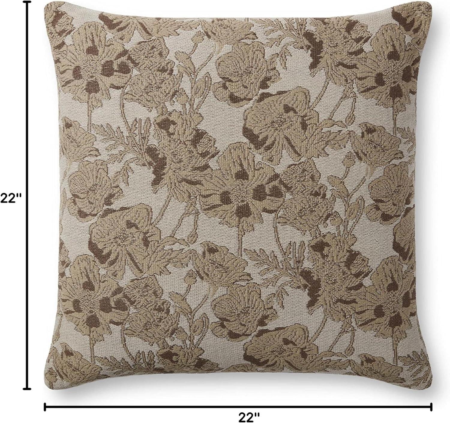 image:imageLoloi Chris Loves Julia Matilda Collection PCJ0031 OliveOrange 18 x 18 Cover wDown PillowBeige Mocha
