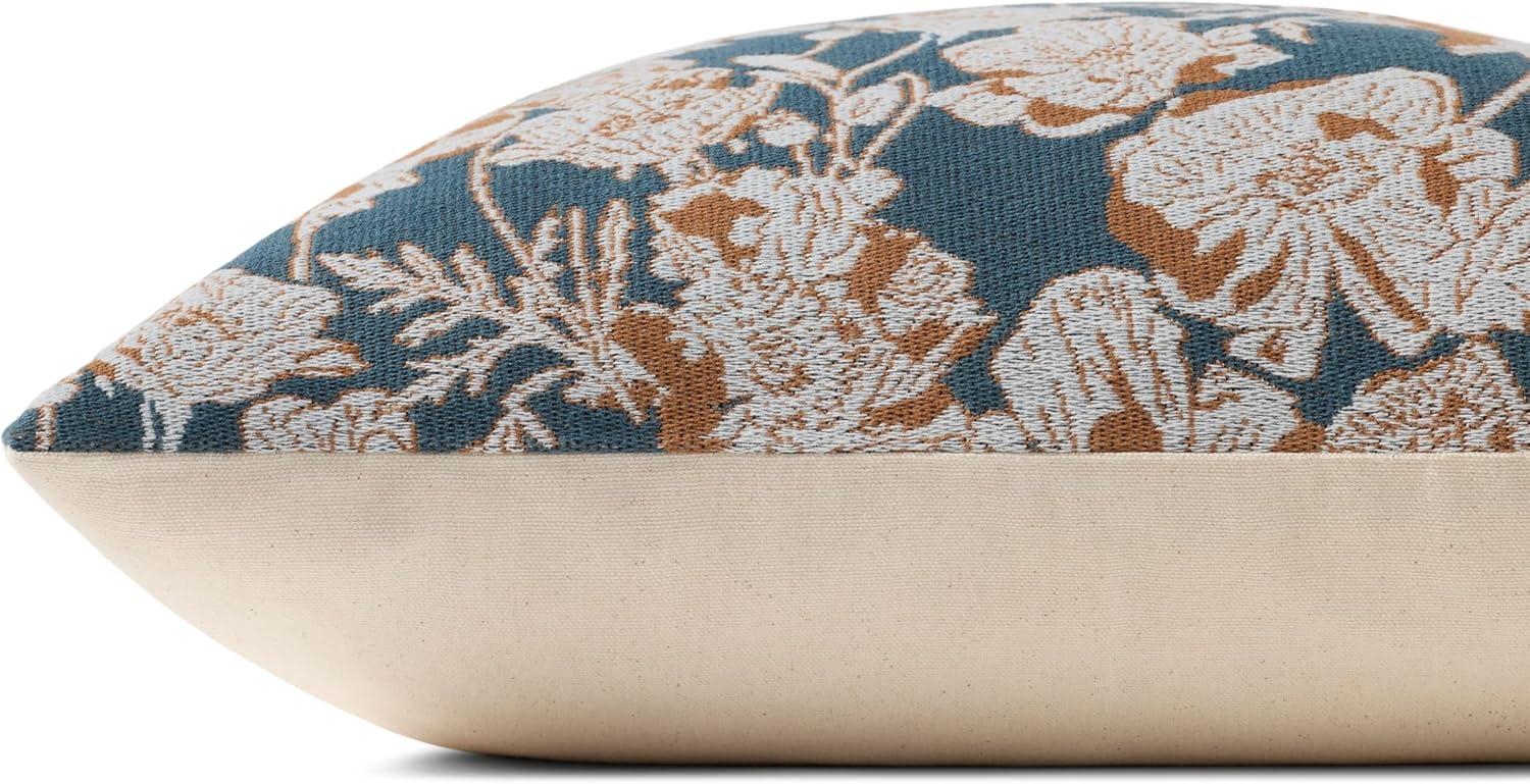 image:imageLoloi Chris Loves Julia Matilda Collection PCJ0031 OliveOrange 18 x 18 Cover wDown PillowBlue Orange
