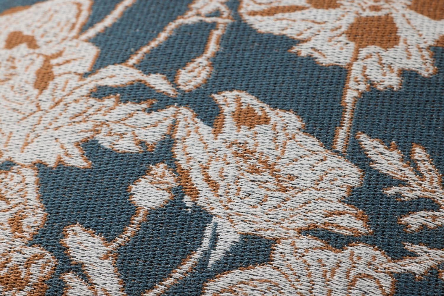 image:imageLoloi Chris Loves Julia Matilda Collection PCJ0031 OliveOrange 18 x 18 Cover wDown PillowBlue Orange
