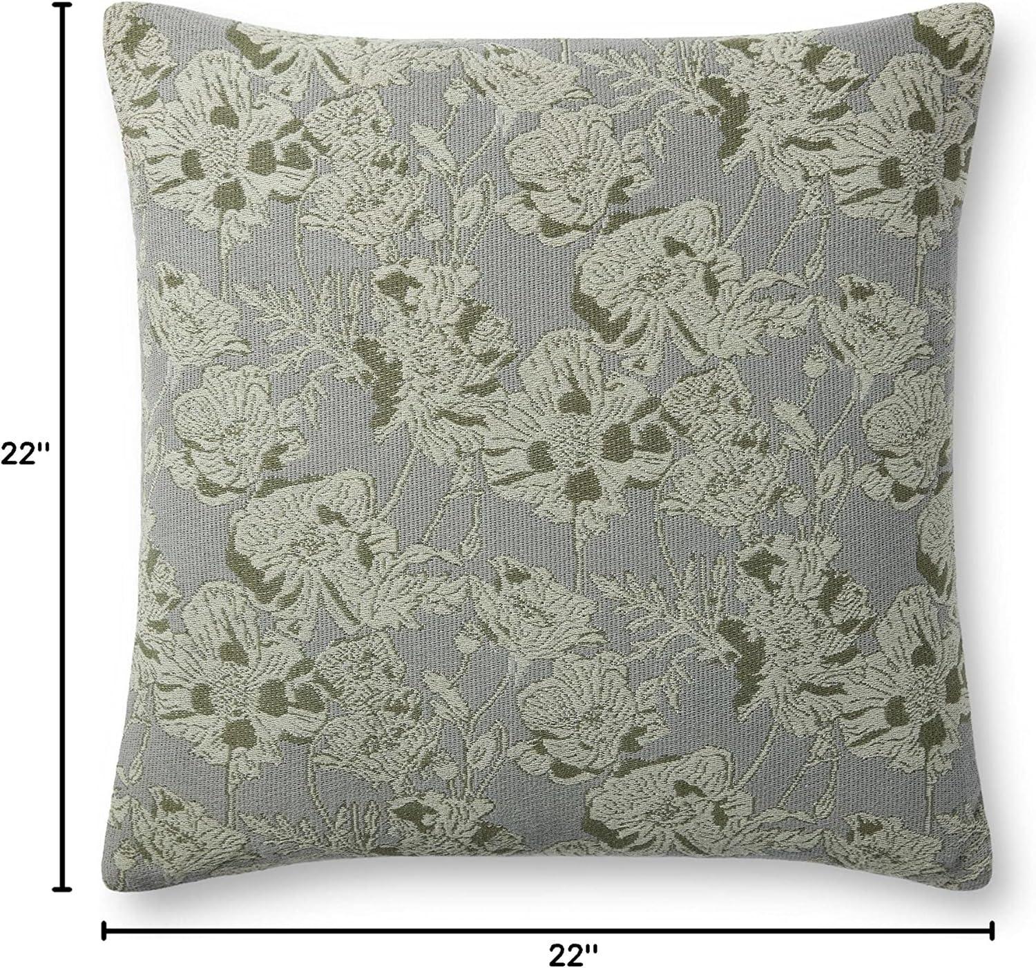 image:imageLoloi Chris Loves Julia Matilda Collection PCJ0031 OliveOrange 18 x 18 Cover wDown PillowSilver Sage