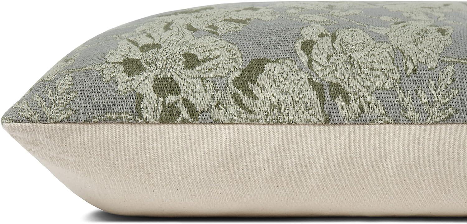 image:imageLoloi Chris Loves Julia Matilda Collection PCJ0031 OliveOrange 18 x 18 Cover wDown PillowSilver Sage