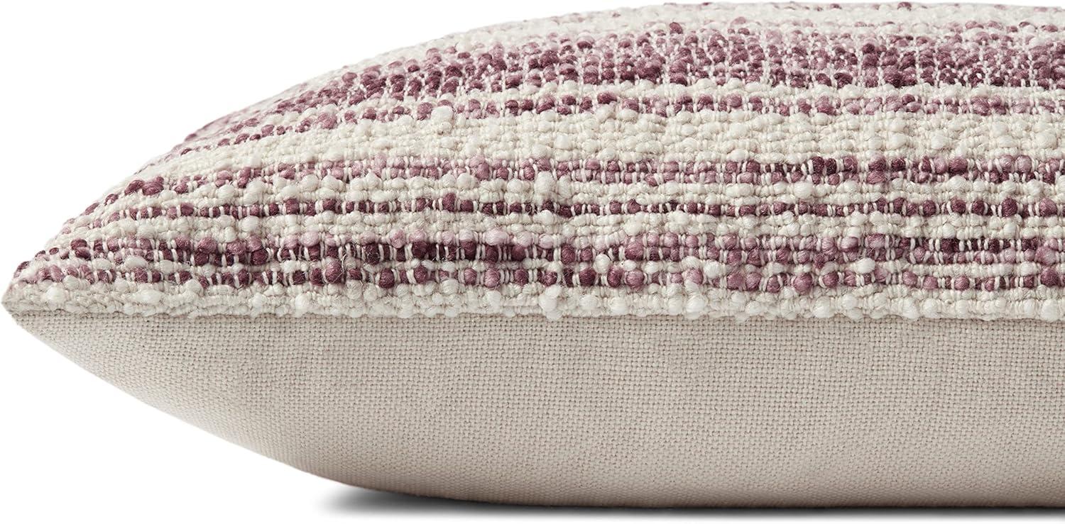 image:imageLoloi Chris Loves Julia x Pillows Collection PCJ0007 Grey 18 x 18 wPoly PillowBurgundy Ivory