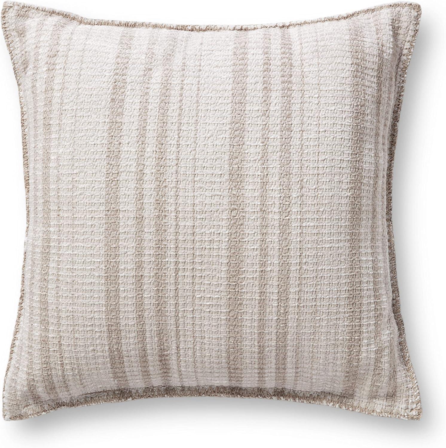 image:imageLoloi Chris Loves Julia x Pillows Collection PCJ0007 Grey 18 x 18 wPoly PillowIvory Beige