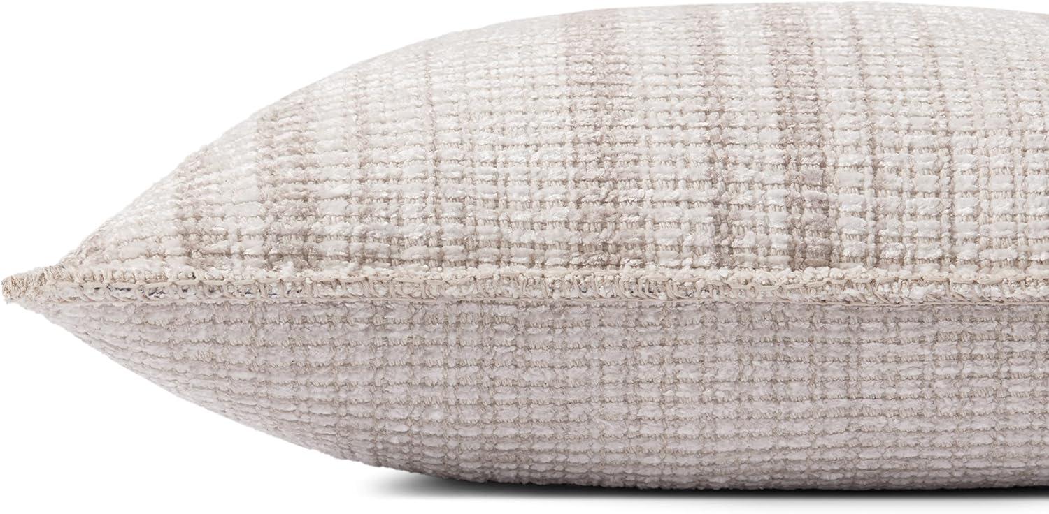 image:imageLoloi Chris Loves Julia x Pillows Collection PCJ0007 Grey 18 x 18 wPoly PillowIvory Beige
