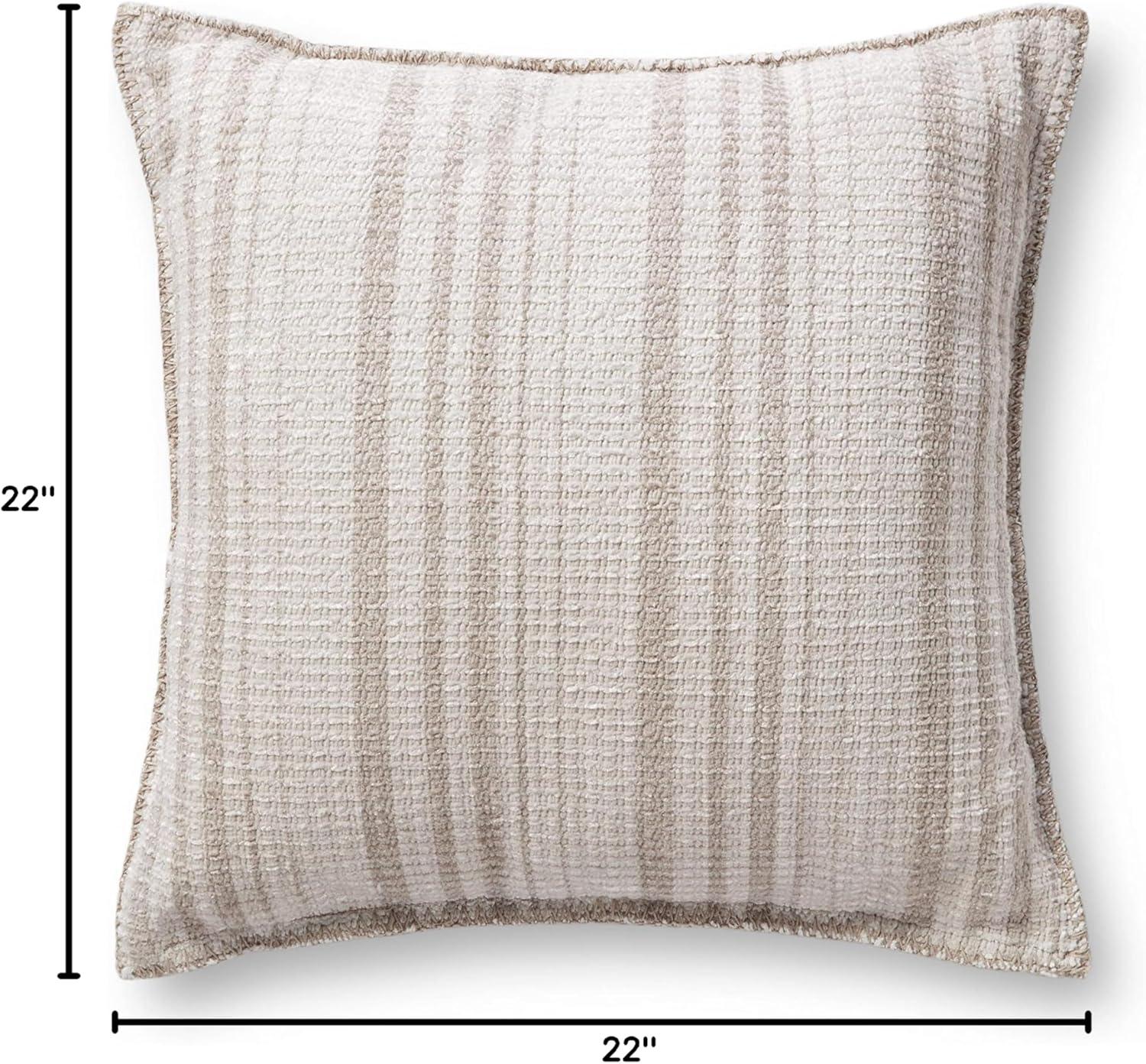 image:imageLoloi Chris Loves Julia x Pillows Collection PCJ0007 Grey 18 x 18 wPoly PillowIvory Beige