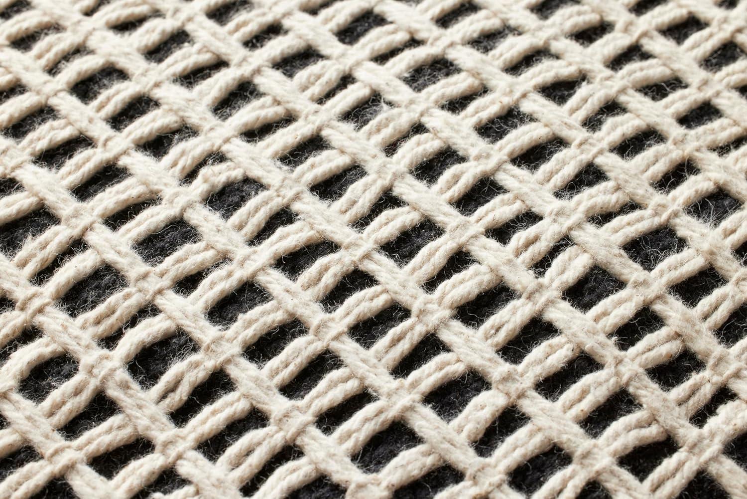 image:imageLoloi II LPF0040 BlackIvory 18 W x 18 D x 18 H Pouf
