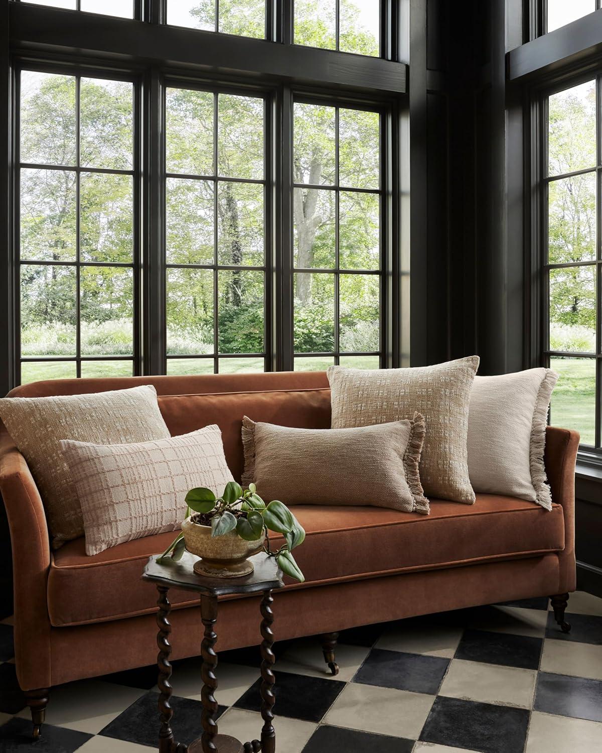 image:imageLoloi Magnolia Home by Joanna Gaines Bryn Collection PMH0062 Rust 22 x 22 Cover wDown PillowBeige