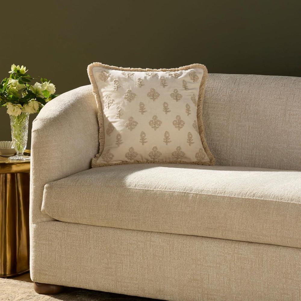 image:imageLoloi Chris Loves Julia Darla Collection PCJ0025 Olive 18 x 18 Cover wPoly PillowIvory