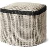 image:imageLoloi II LPF0040 BlackIvory 18 W x 18 D x 18 H Pouf