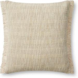 Loloi Angela Rose x Bella Collection PAR0008 Sand/Natural 18” x 18” Cover w/Poly Pillow(Sand / Natural)
