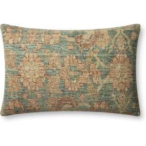 Loloi Angela Rose x Clay Collection PAR0002 Teal/Terracotta 13” x 21” Cover Only Pillow