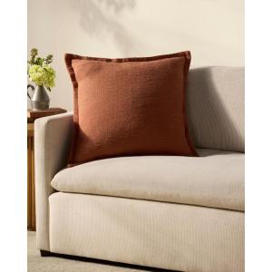 Loloi Chris Loves Julia Morris Collection PCJ0022 White 22” x 22” Cover w/Poly Pillow(Orange)
