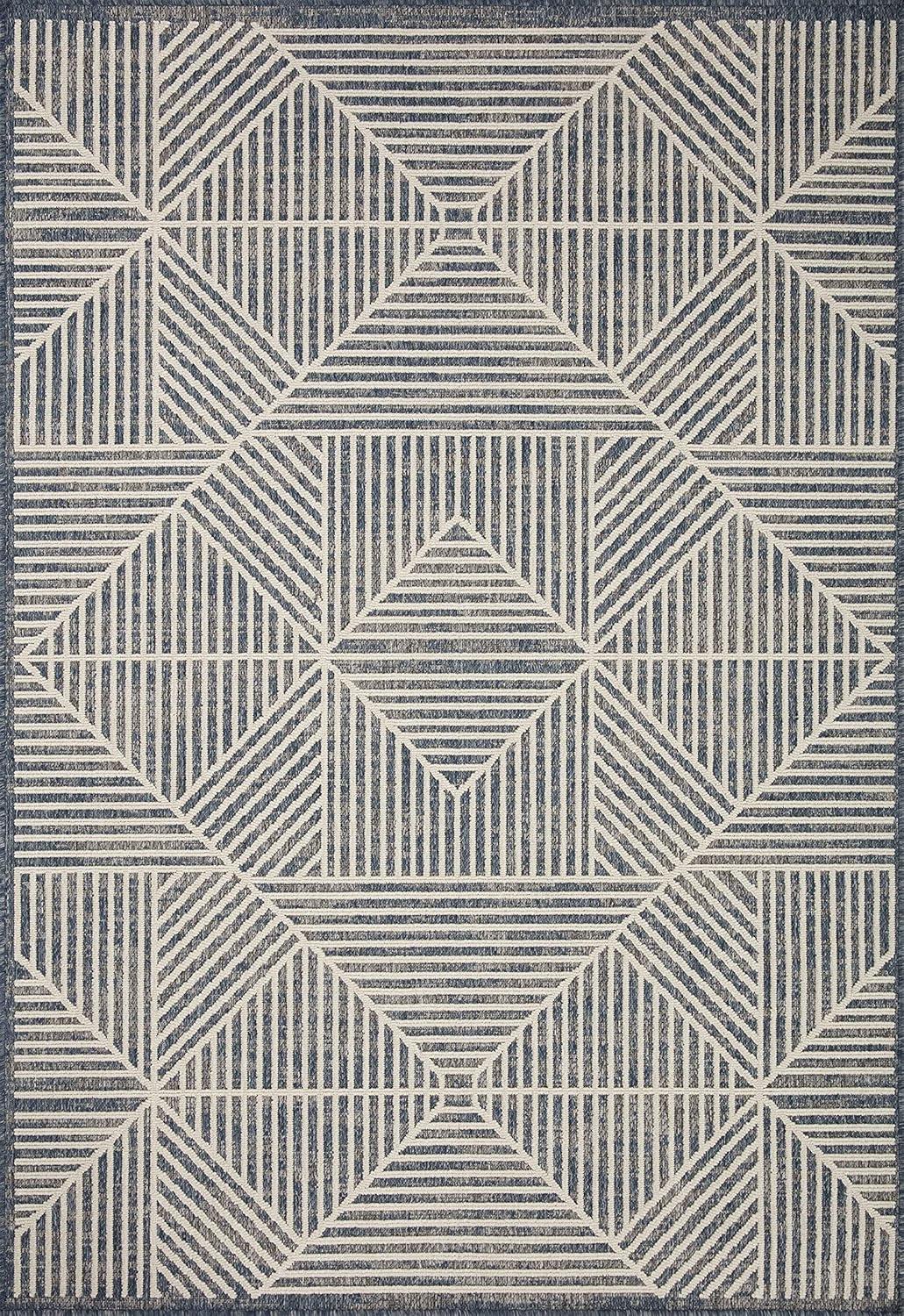image:imageLoloi Rainier Collection RAI03 NaturalIvory 53 x 77 Area RugDenim Cream
