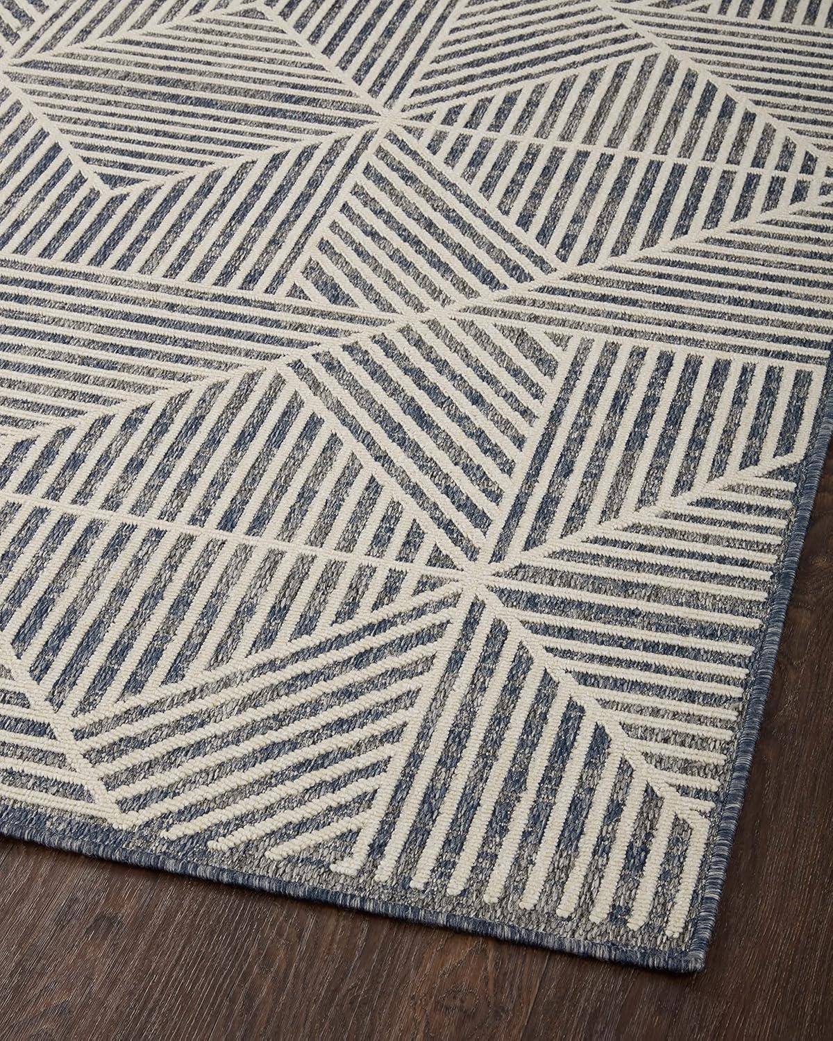 image:imageLoloi Rainier Collection RAI03 NaturalIvory 53 x 77 Area RugDenim Cream