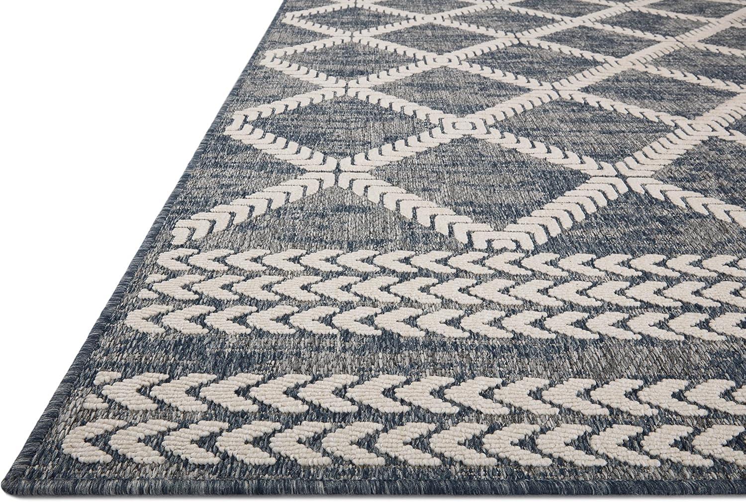 image:imageLoloi Rainier Collection RAI03 NaturalIvory 53 x 77 Area RugDenim Ivory