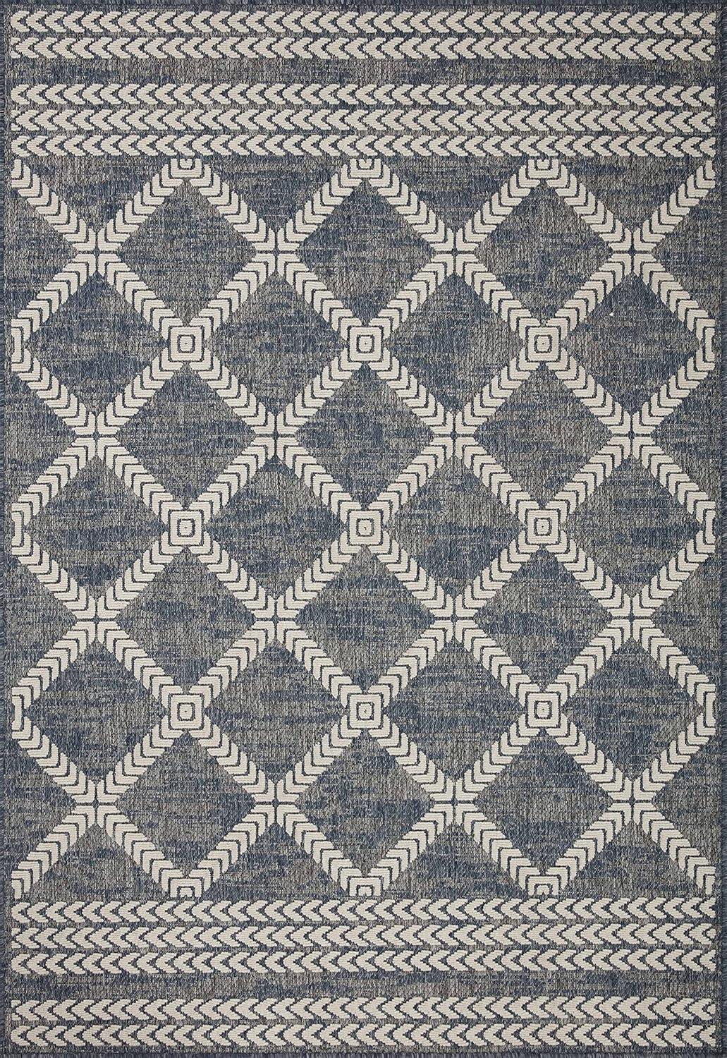 image:imageLoloi Rainier Collection RAI03 NaturalIvory 53 x 77 Area RugDenim Ivory