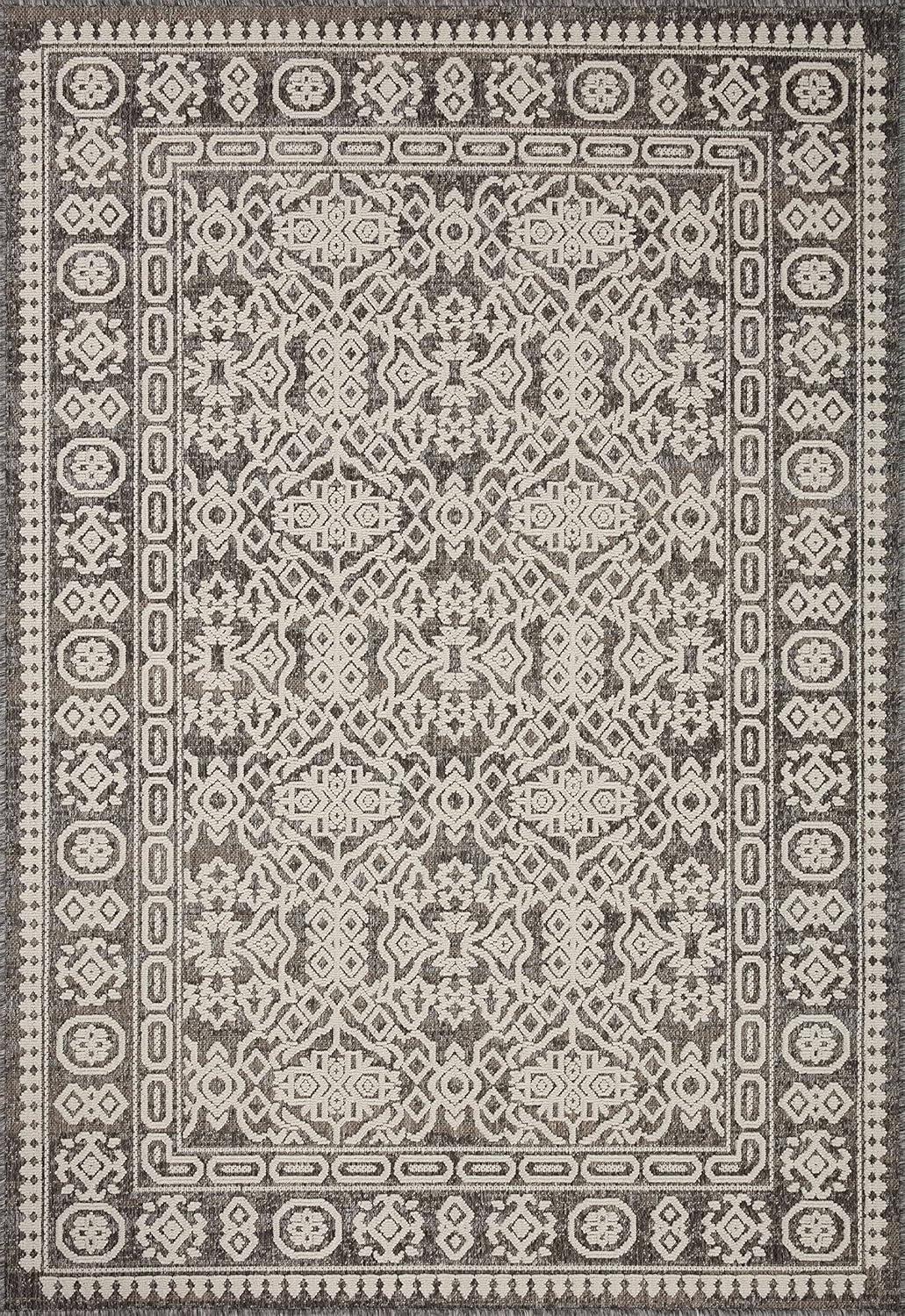 image:imageLoloi Rainier Collection RAI03 NaturalIvory 53 x 77 Area RugPebble Ivory