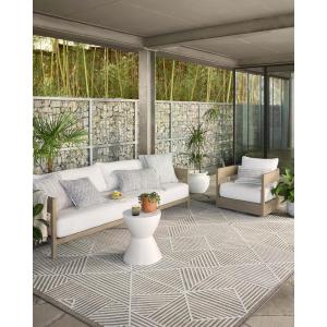 Loloi Rainier Collection RAI-03 Natural/Ivory 5′-3″ x 7′-7″ Area Rug(Beige / Ivory)