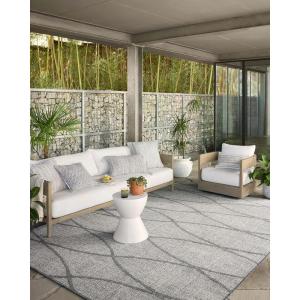 Loloi Rainier Collection RAI-03 Natural/Ivory 5′-3″ x 7′-7″ Area Rug(Dove / Grey)