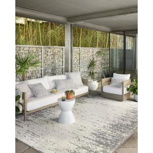 Loloi Rainier Collection RAI-03 Natural/Ivory 5′-3″ x 7′-7″ Area Rug(Ivory / Grey)