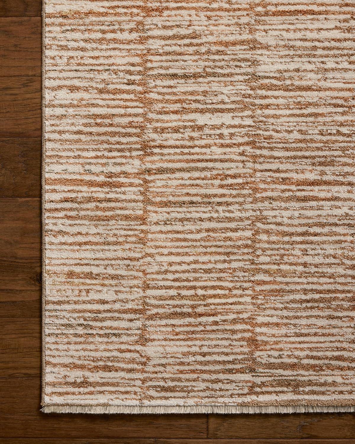 image:imageLoloi Nellie Collection NEL03 StoneTaupe 710 x 102 Area RugTerracotta Ivory