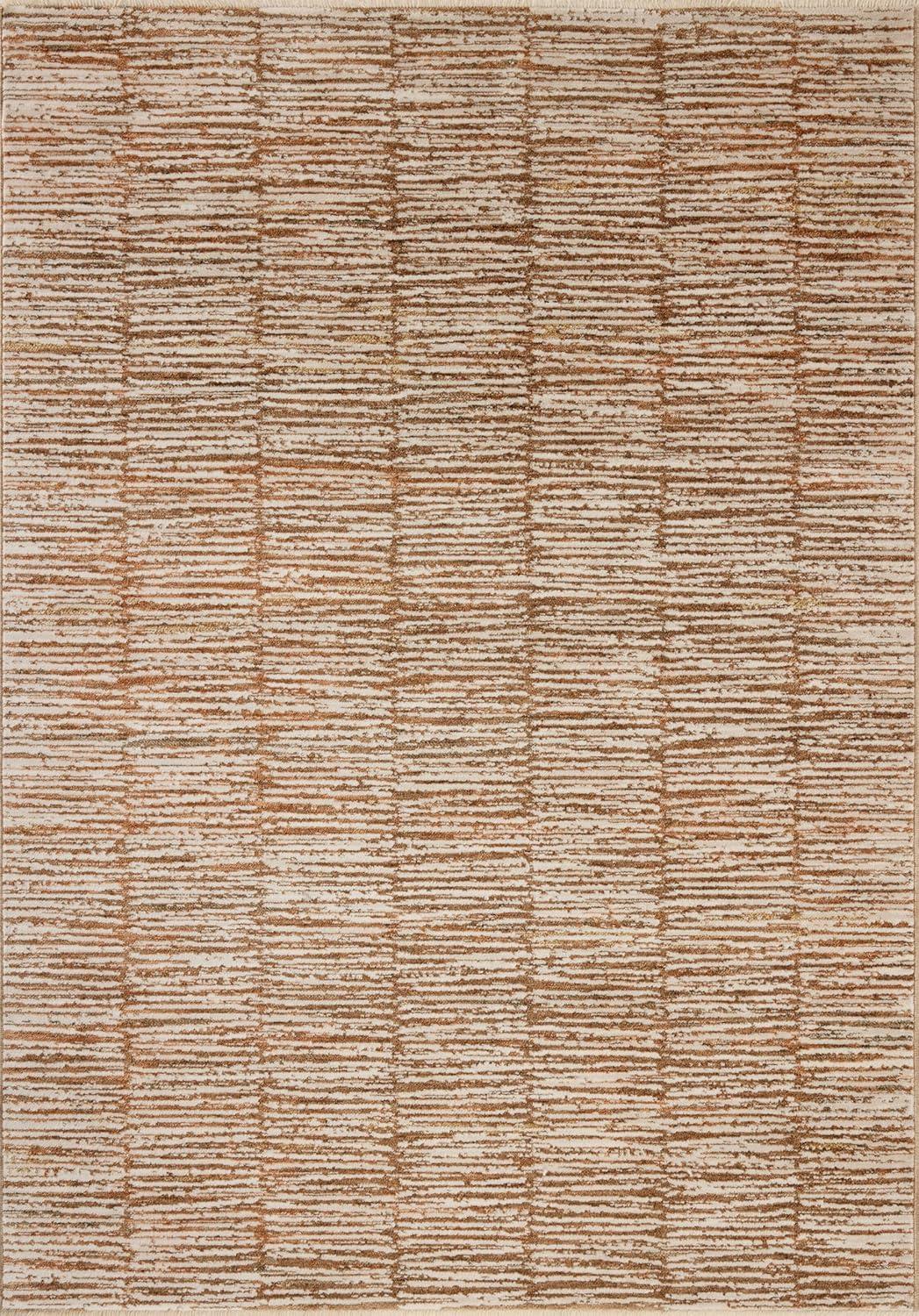 image:imageLoloi Nellie Collection NEL03 StoneTaupe 710 x 102 Area RugTerracotta Ivory