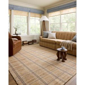 Loloi Chris Loves Julia Judy Collection JUD-07 Natural/Spice 7′-9″ x 9′-9″ Area Rug(Natural / Stone)
