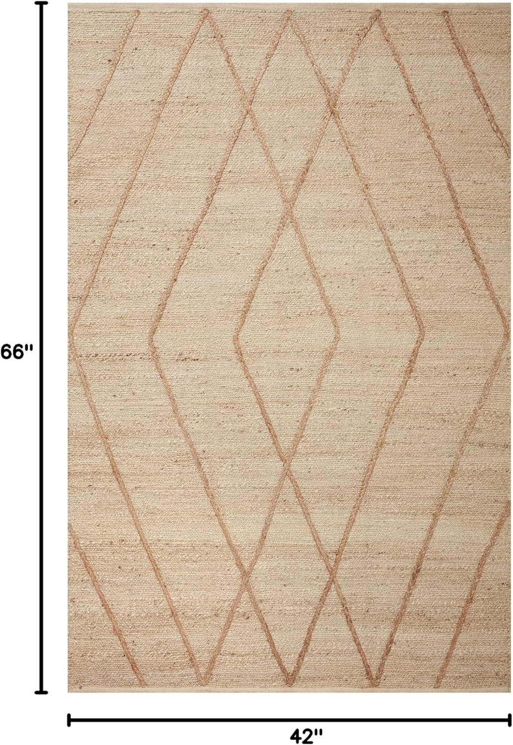 image:imageLoloi Bodhi Collection BOD01 IvoryNatural 50 x 76 Area RugIvory Brown