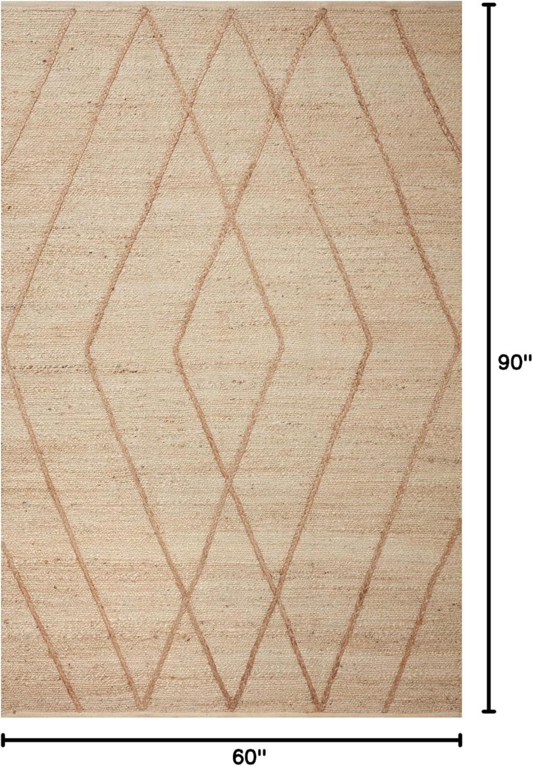 image:imageLoloi Bodhi Collection BOD01 IvoryNatural 50 x 76 Area RugIvory Brown