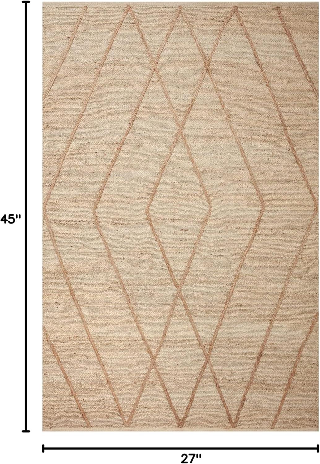 image:imageLoloi Bodhi Collection BOD01 IvoryNatural 50 x 76 Area RugIvory Brown