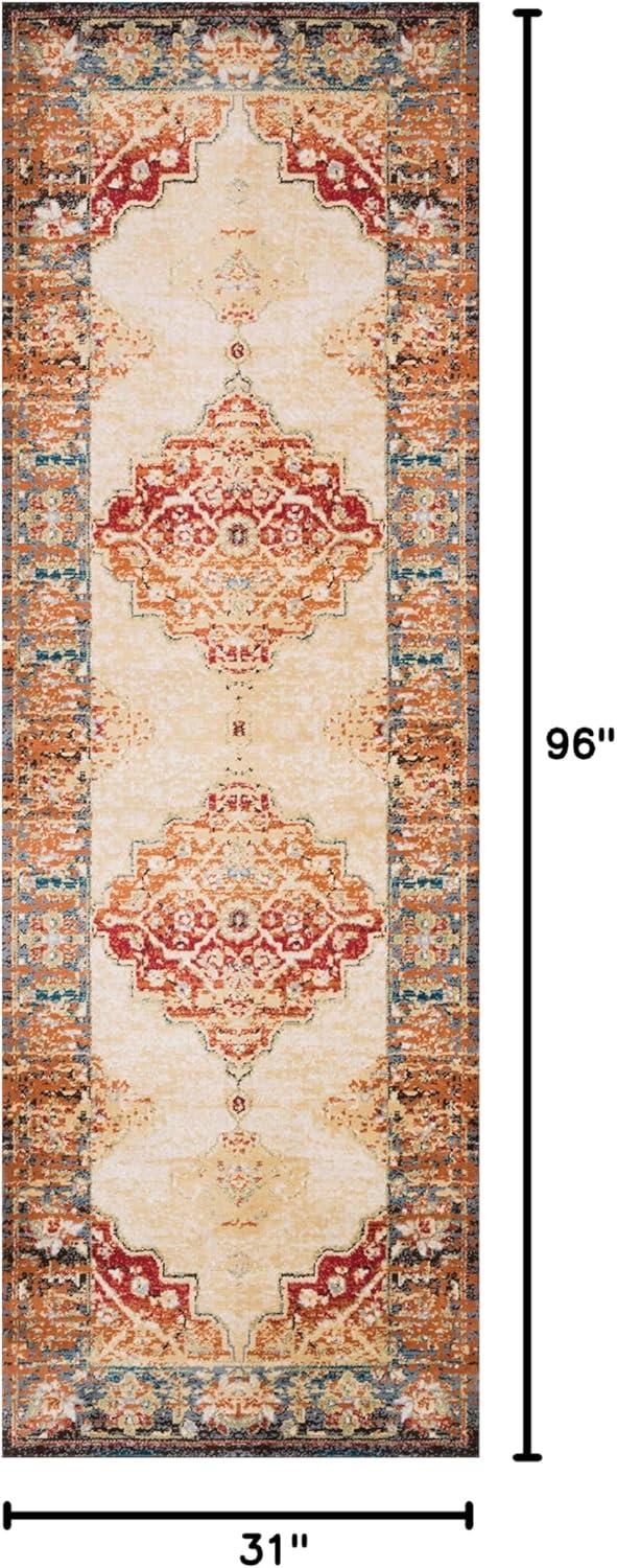 image:imageLoloi Isadora Collection ISA06 LagoonMulti 80 x 100 Area RugAnt Ivory Sunset