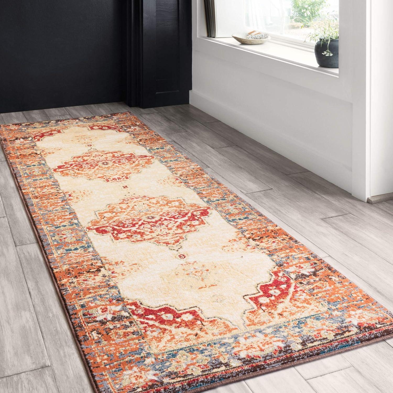 image:imageLoloi Isadora Collection ISA06 LagoonMulti 80 x 100 Area RugAnt Ivory Sunset