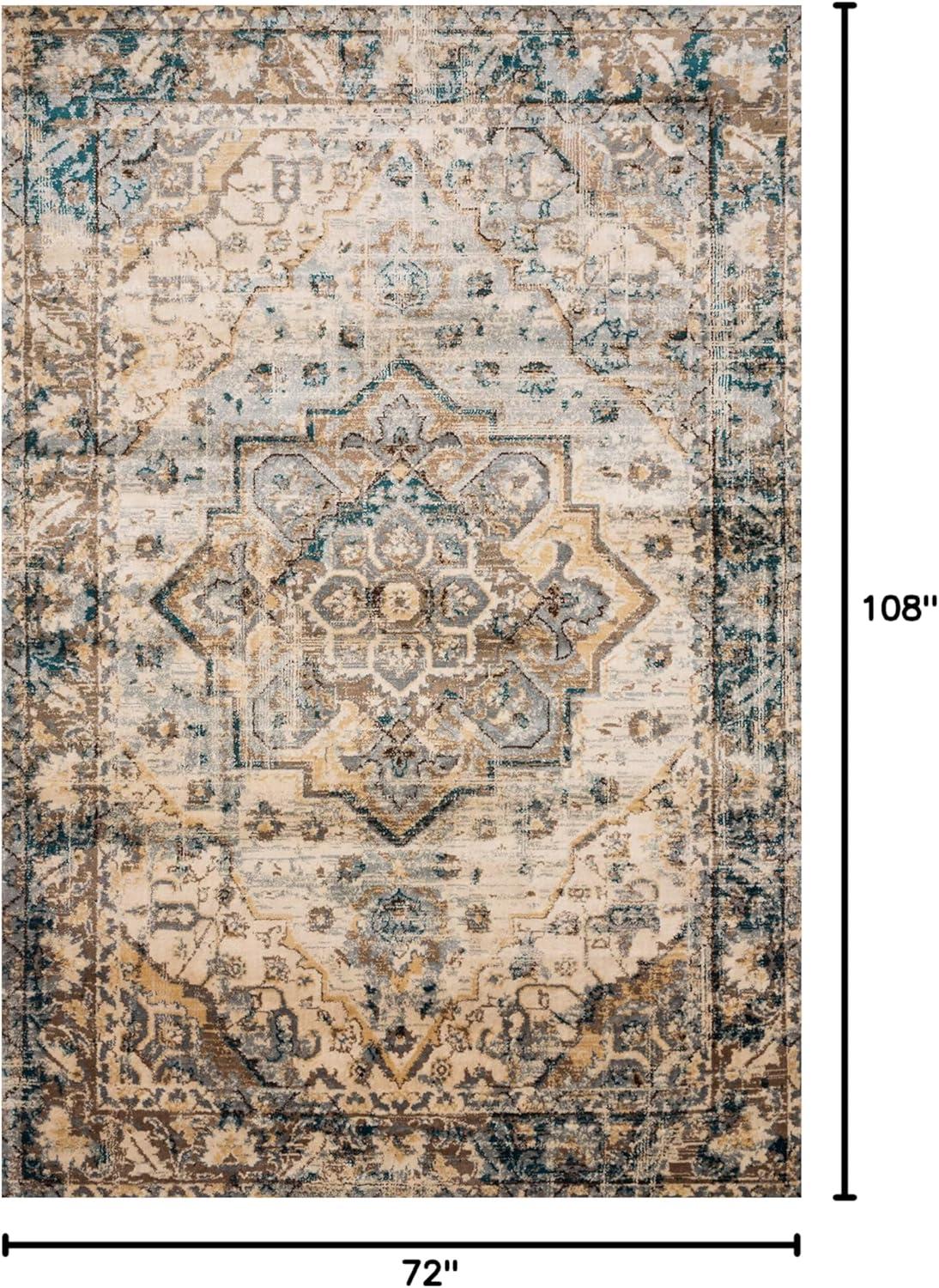 image:imageLoloi Isadora Collection ISA06 LagoonMulti 80 x 100 Area RugOatmeal Bark