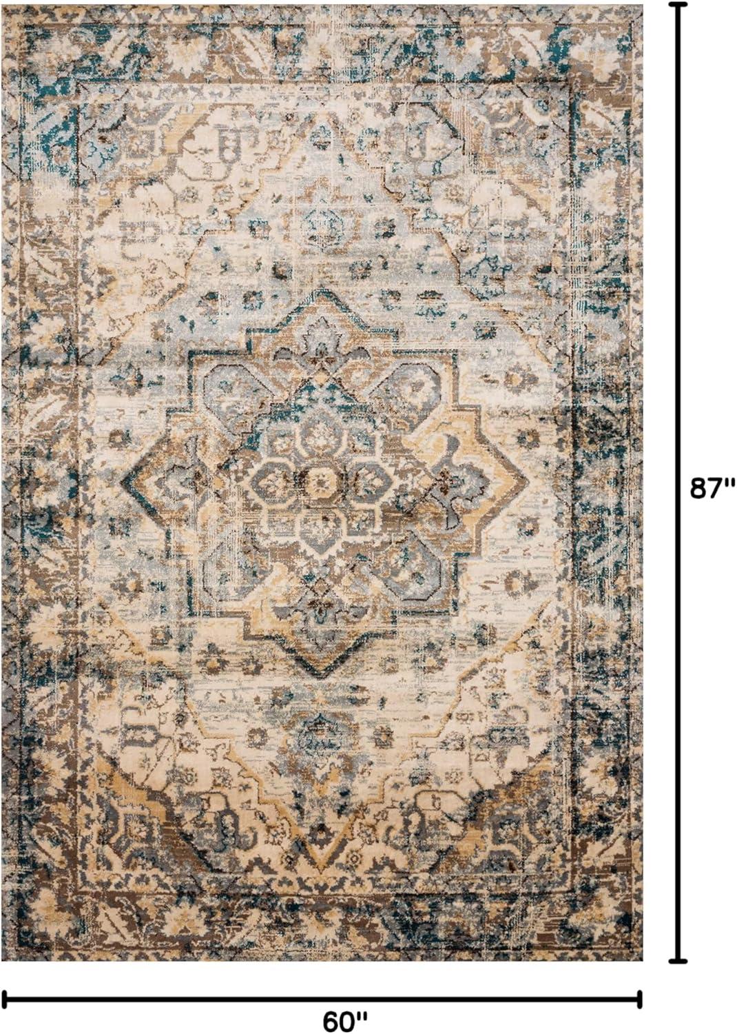 image:imageLoloi Isadora Collection ISA06 LagoonMulti 80 x 100 Area RugOatmeal Bark