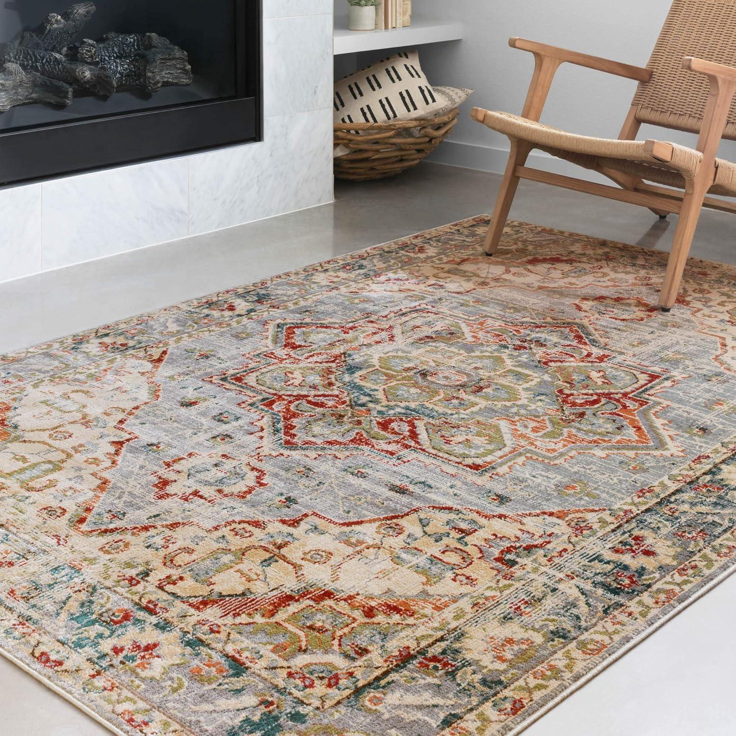 image:imageLoloi Isadora Collection ISA06 LagoonMulti 80 x 100 Area RugOatmeal Multi