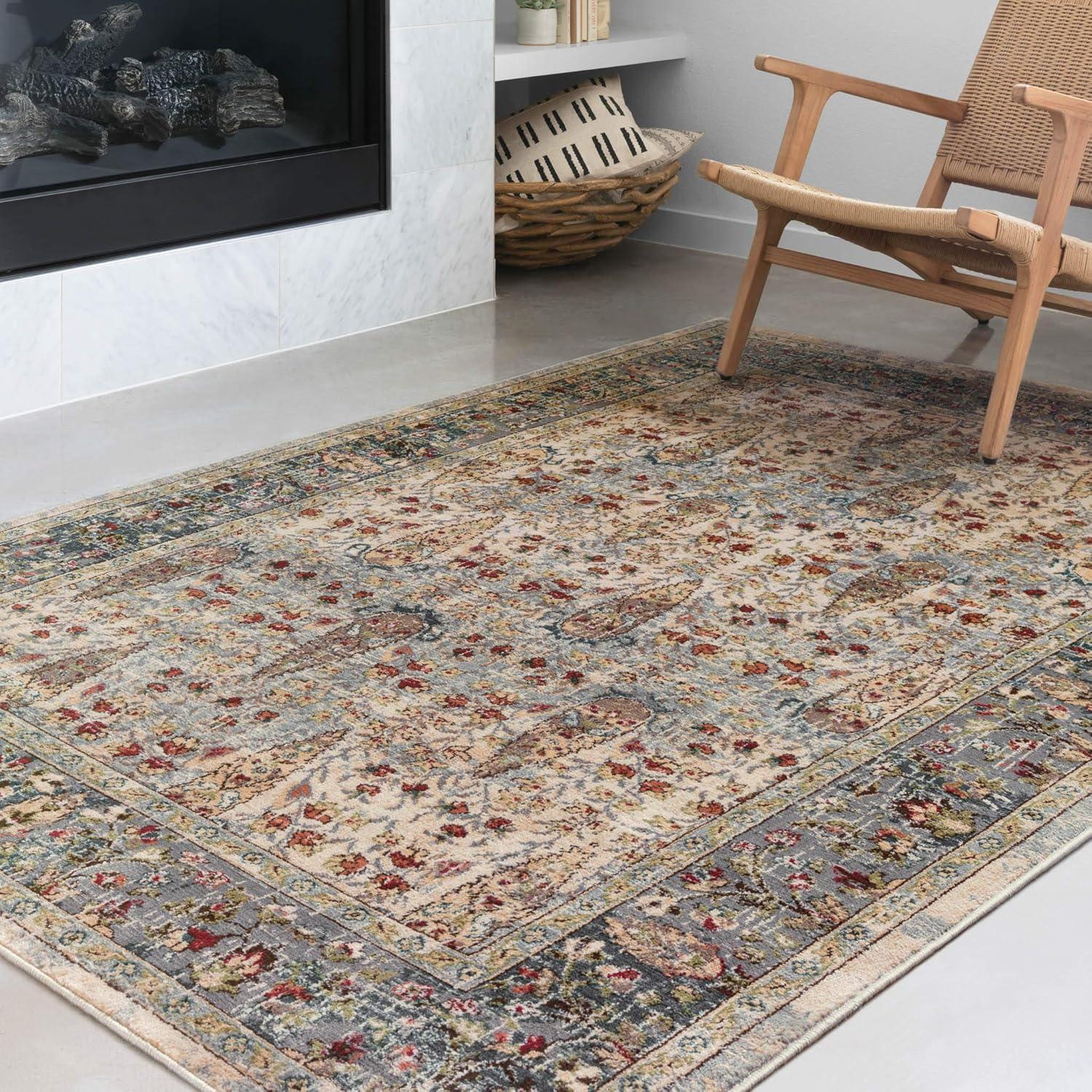 image:imageLoloi Isadora Collection ISA06 LagoonMulti 80 x 100 Area RugSand Steel